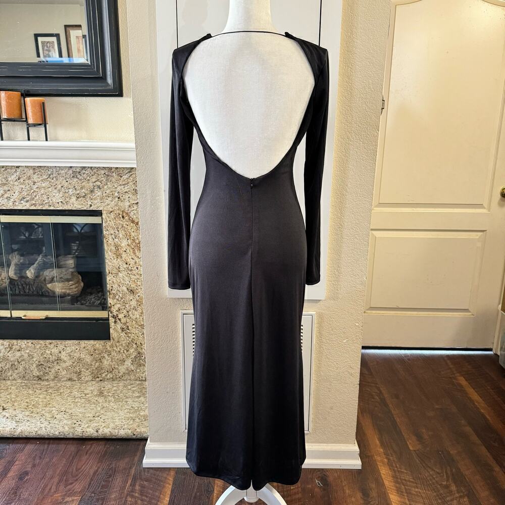 Jason Wu Black Strappy Slinky Dress Size Small Witchy Whimsigoth Dark Romantic - Picture 3 of 8